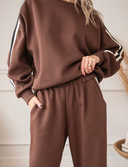 Side Stripe Brown - Sweater