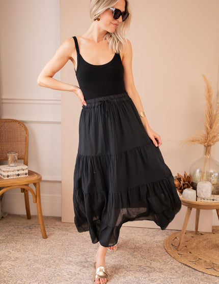 Soraya Black - Maxi Skirt