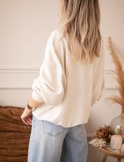 Drama Queen Soft Grey/Burgundy - Sweater