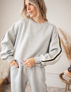 Side Stripe Grey - Sweater