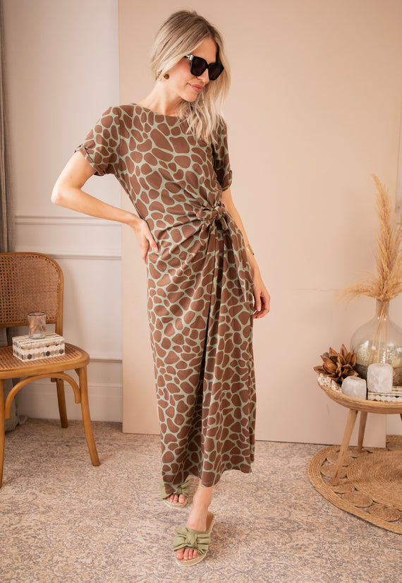 Savanna Kaki/Brown - Maxi Jurk