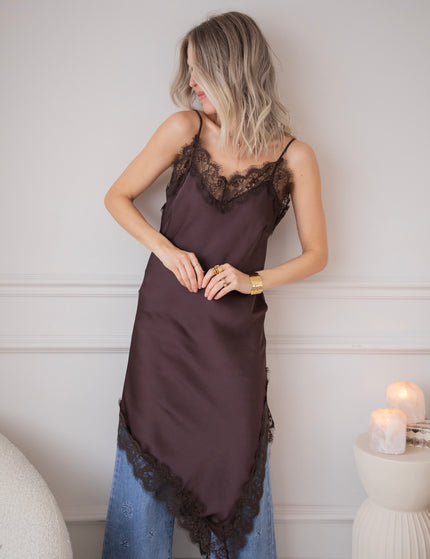 Sibelle Lace Assymetric Choco - Dress