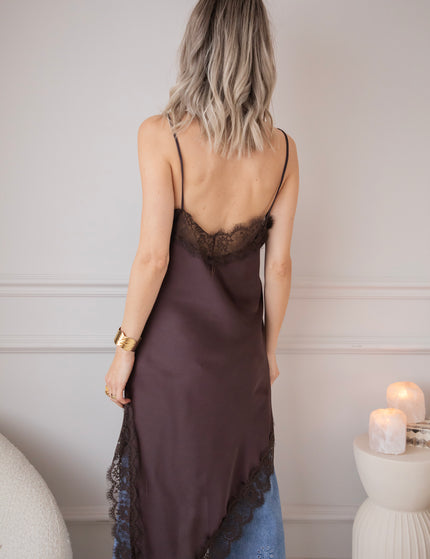 Sibelle Lace Assymetric Choco - Dress