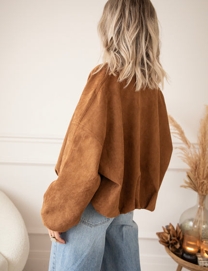 Yvana Velour Bomber Caramel - Jacket