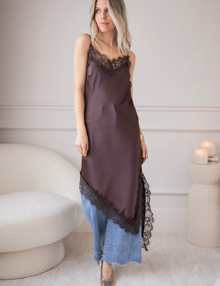 Sibelle Lace Assymetric Choco - Dress