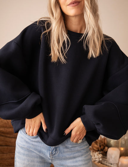 Snuggle Up Dark Blue - Sweater