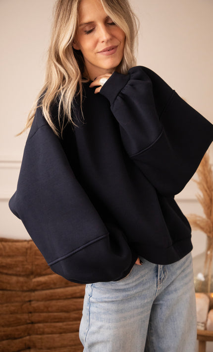 Snuggle Up Dark Blue - Sweater