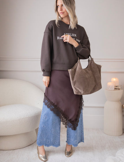 Sibelle Lace Assymetric Choco - Dress