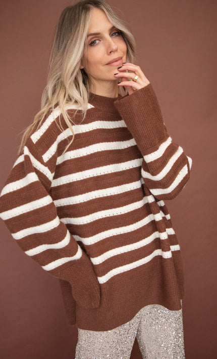 Bold Stripes Brown - Sweater