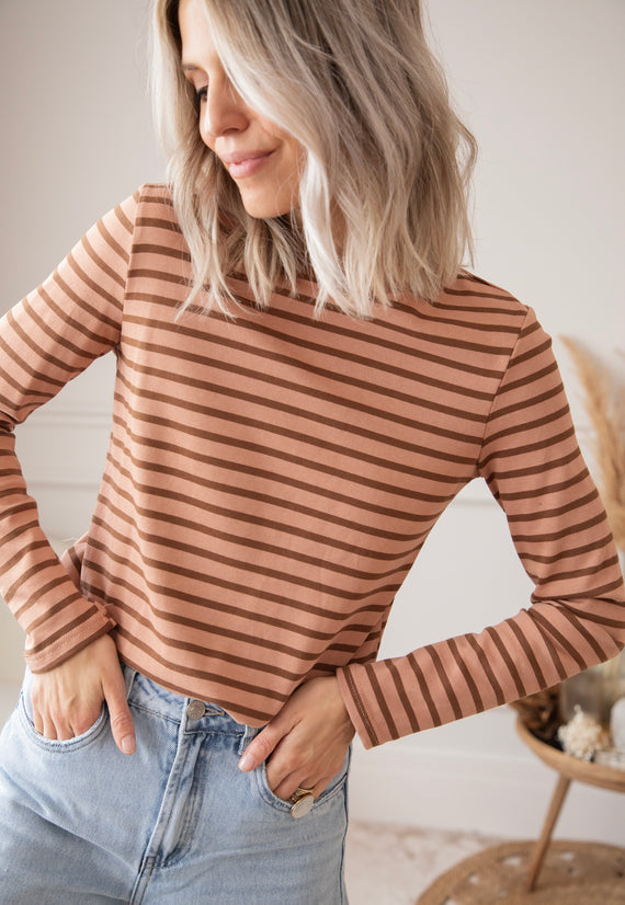 Beating Stripe Camel/Brown - Longsleeve