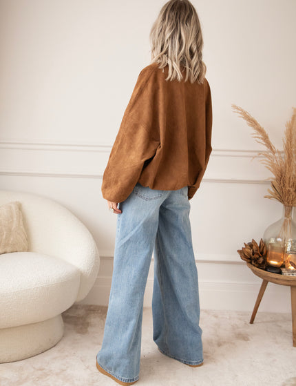 Yvana Velour Bomber Caramel - Jacket