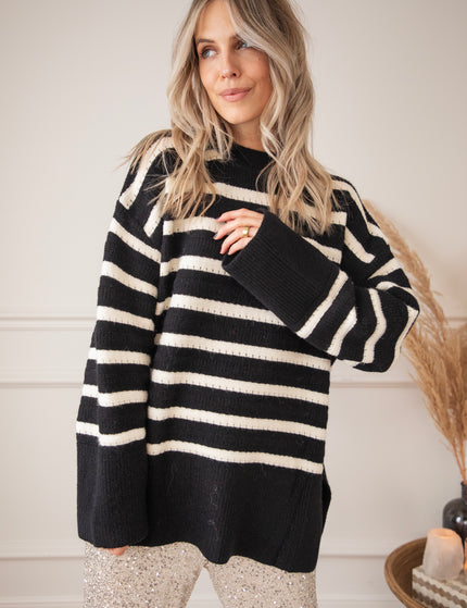 Bold Stripes Black - Sweater