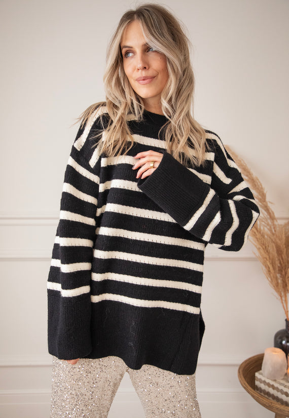 Pullover - Bold Stripes - Schwarz