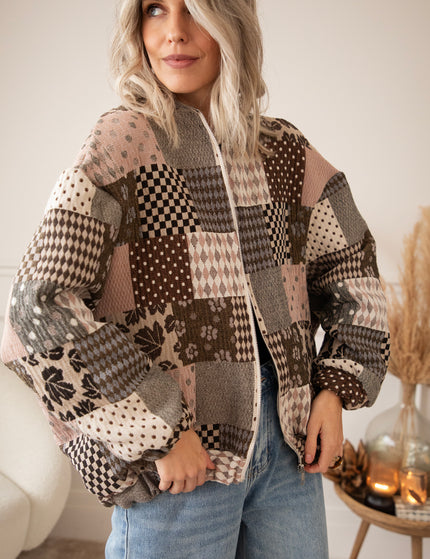 The Autumn Plaid Old Pink/Brown - Jacket