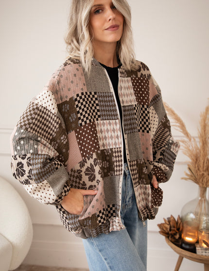 The Autumn Plaid Old Pink/Brown - Jacket