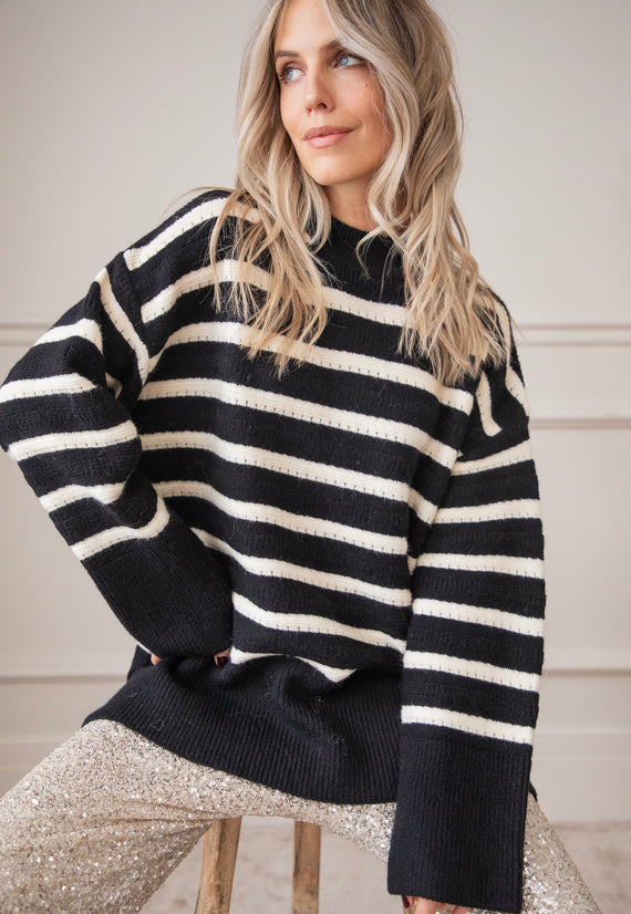 Pullover - Bold Stripes - Schwarz