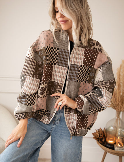 The Autumn Plaid Old Pink/Brown - Jacket