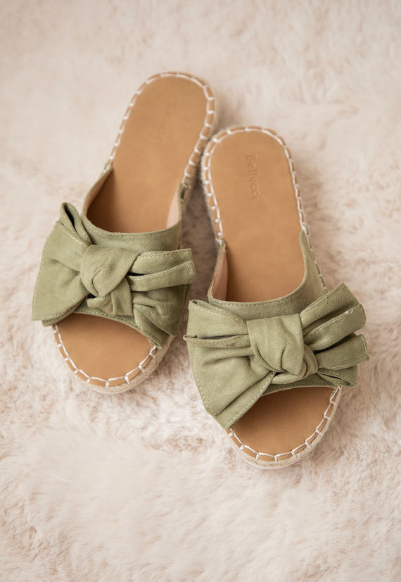 Belle Bow Kaki - Slippers
