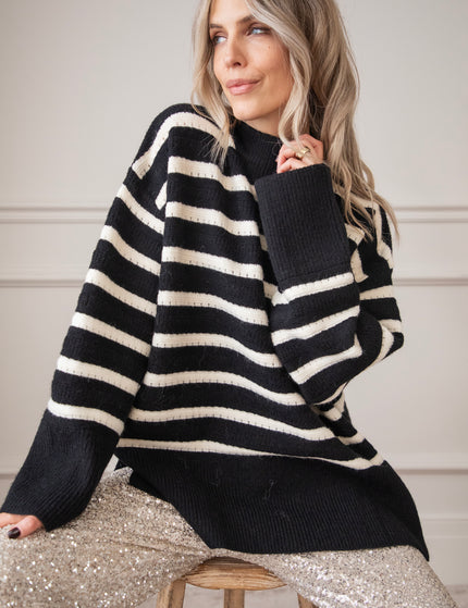 Bold Stripes Black - Sweater