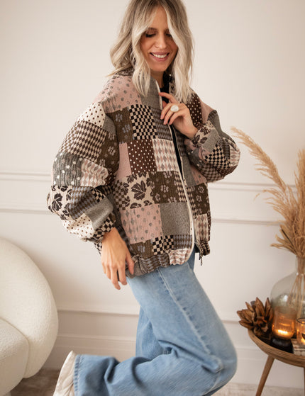 The Autumn Plaid Old Pink/Brown - Jacket