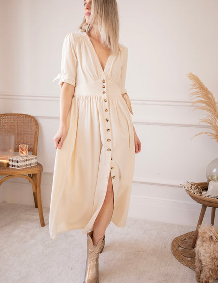 Jeanne Beige - Maxi Jurk