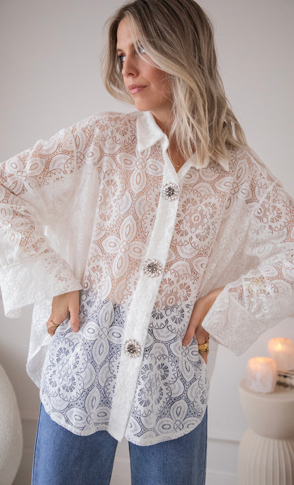 Francoise Lace White - Blouse