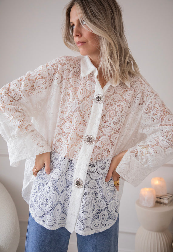 Francoise Lace White - Blouse