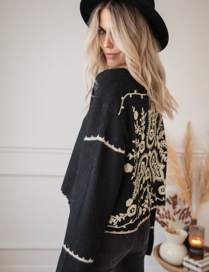 Bloomy Sequins Black - Sweater