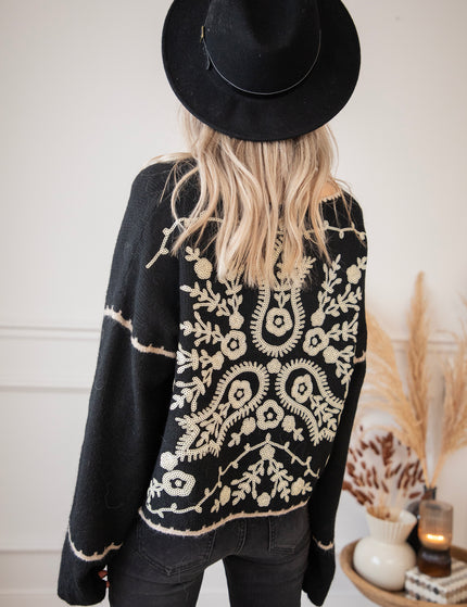 Bloomy Sequins Black - Sweater