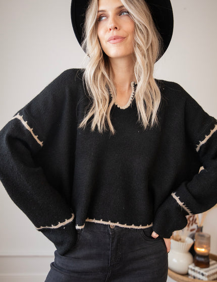 Bloomy Sequins Black - Sweater