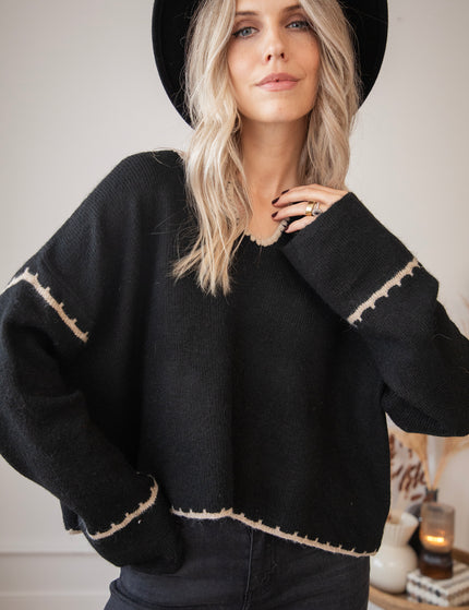 Bloomy Sequins Black - Sweater