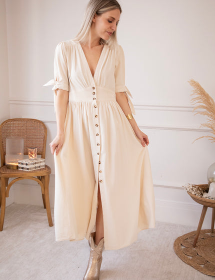 Jeanne Beige - Maxi Jurk