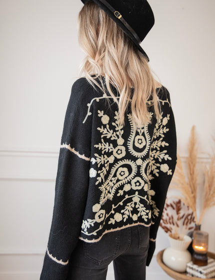 Bloomy Sequins Black - Sweater