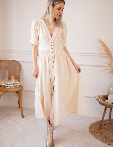 Jeanne Beige - Maxi Jurk