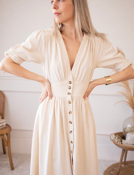 Jeanne Beige - Maxi Jurk
