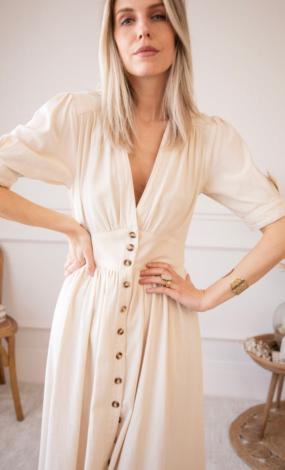 Maxikleid - Jeanne - Beige