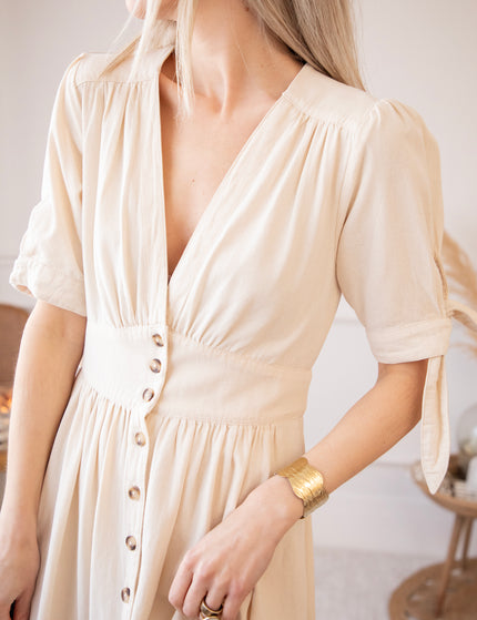 Jeanne Beige - Maxi Jurk