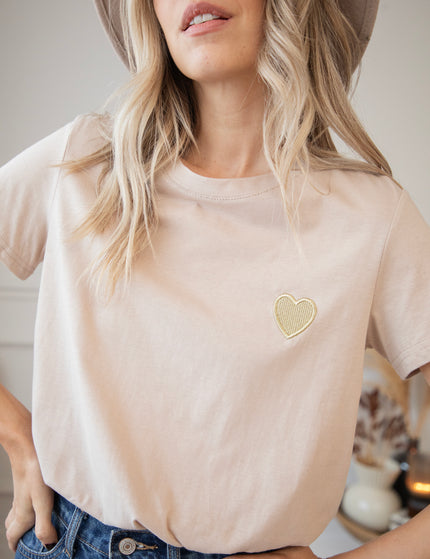 Beating Heart Taupe/Gold - T-Shirt