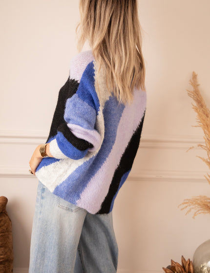Mia Mosaic Blue/Navy - Sweater