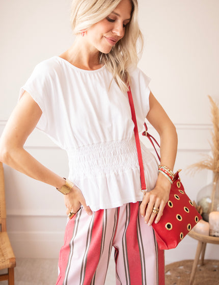 Top - Feminine Frown - Weiß