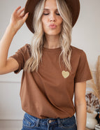 Beating Heart Brown/Gold - T-Shirt