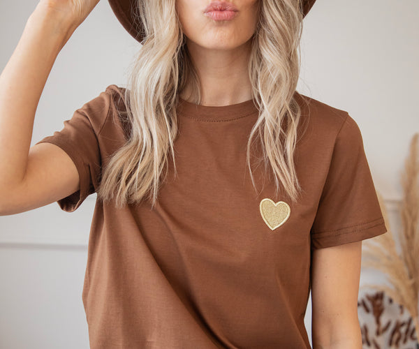 Beating Heart Brown/Gold - T-Shirt