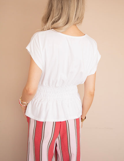 Top - Feminine Frown - Weiß