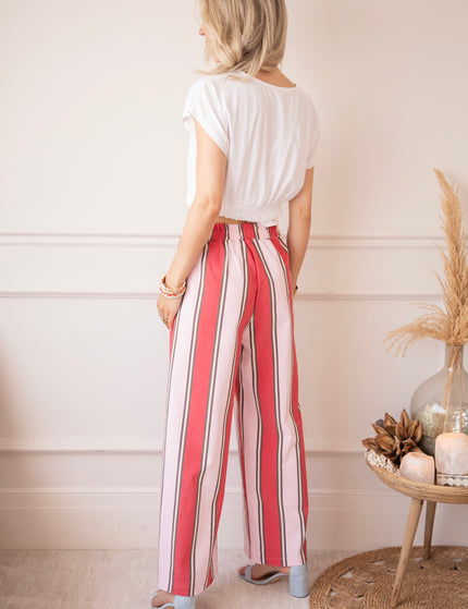 Hose - Signature Stripes - Rot/Pink