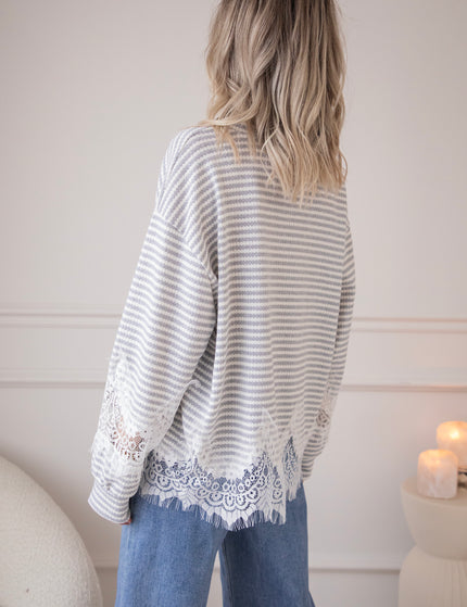 Lines & Lace Grey - Blouse