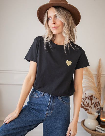 Beating Heart Black/Gold - T-Shirt