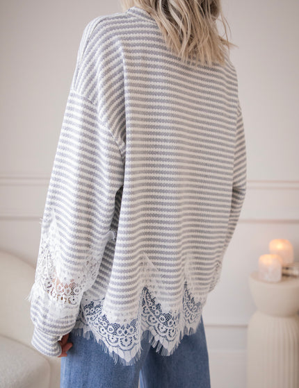 Lines & Lace Grey - Blouse