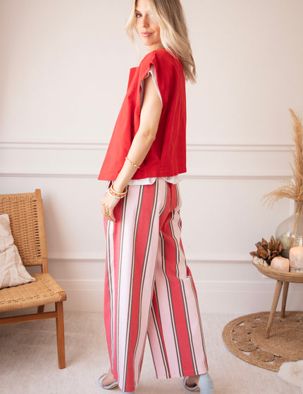 Hose - Signature Stripes - Rot/Pink