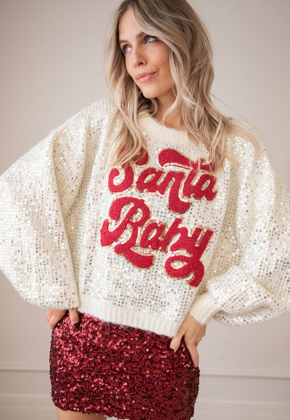 Pullover - Santa Baby - Beige