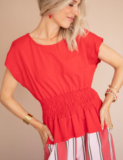 Top - Feminine Frown - Rot